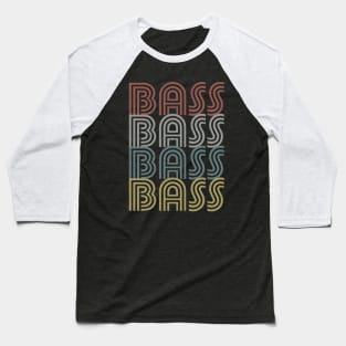 Retro BASS - Bass Guitar Player / Bassist Gift Baseball T-Shirt